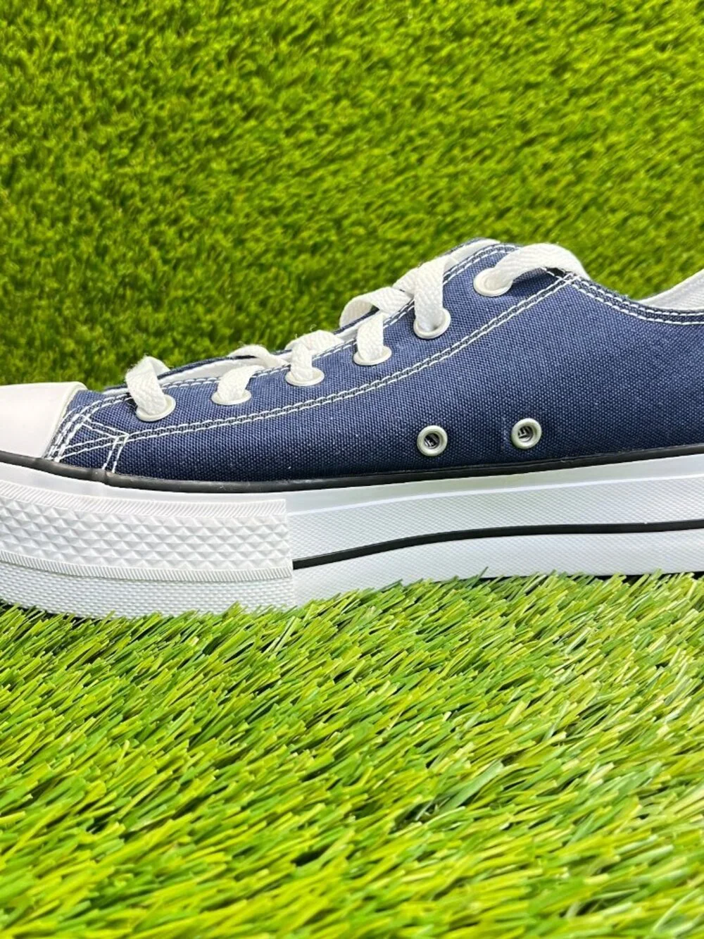 Converse All Star Lift Low Mens Size 8.5 Navy White Athletic Skate Shoes Sneaker - Picture 2 of 10
